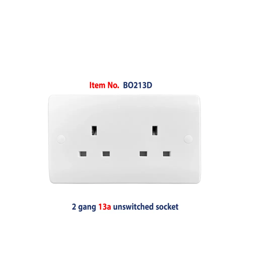 Brightex,2 gang 13a unswitched socket