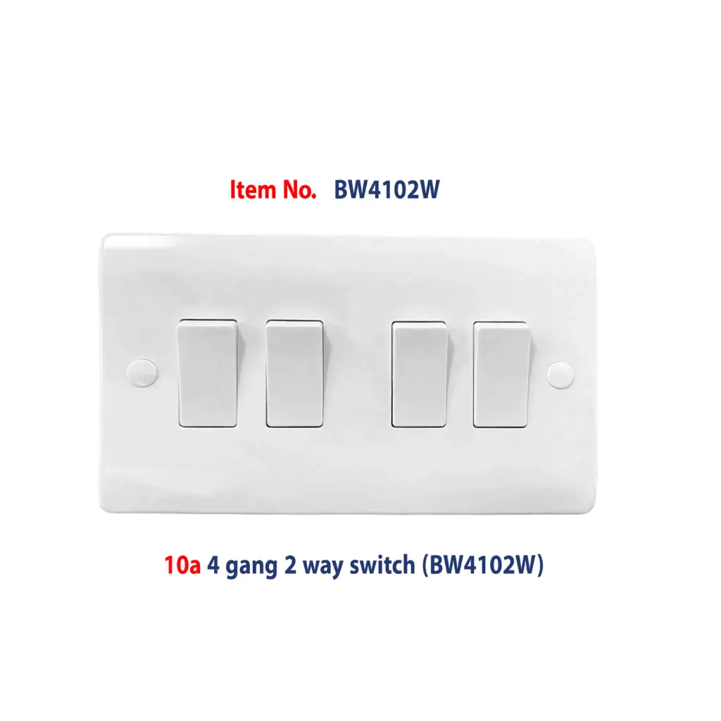 Brightex,10a 4gang 2 way switch