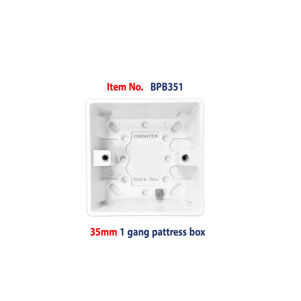 Brightex,35mm 1 gang pattress box