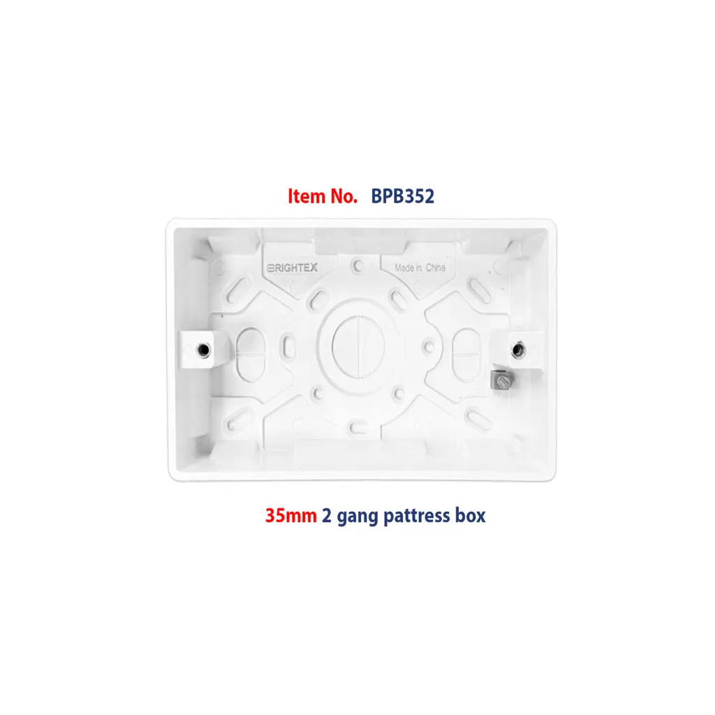Brightex,35mm 2 gang pattress box
