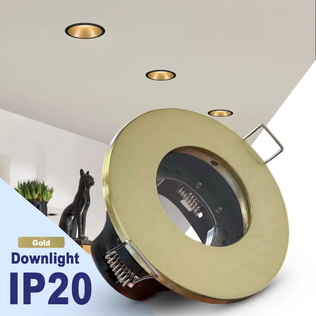 BRIGHTEX GU10 Holder downlight IP20 - Shiny Gold