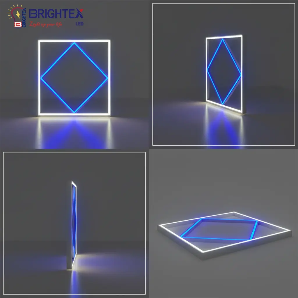 Diamond Panel Light 600x600mm  72W  6500K + Blue