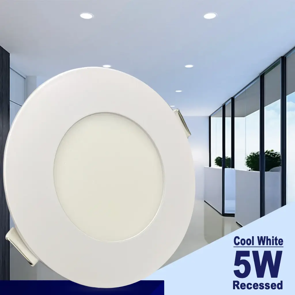 BRIGHTEX LED Panel  5W - 3Inch Round - Recessed 6500K