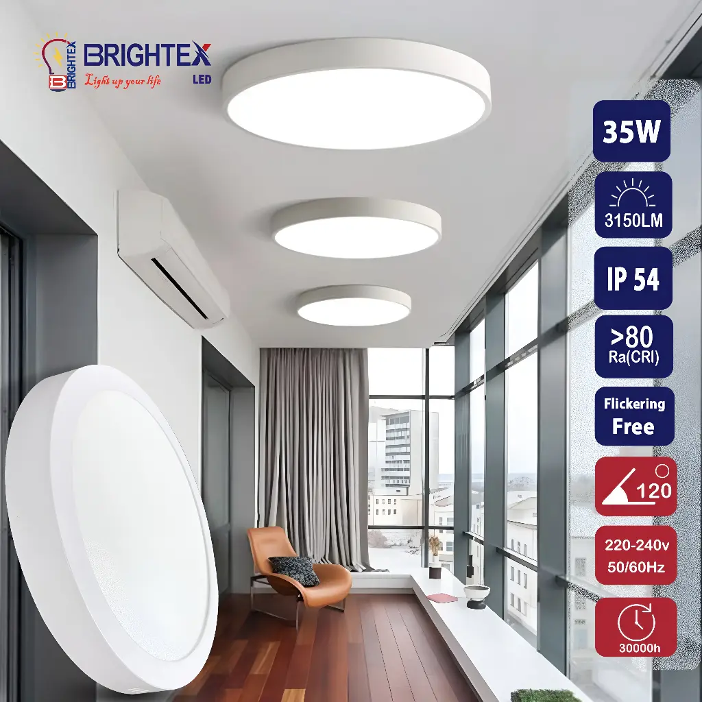 BRIGHTEX LED Panel  35W Round - Surface 6500k