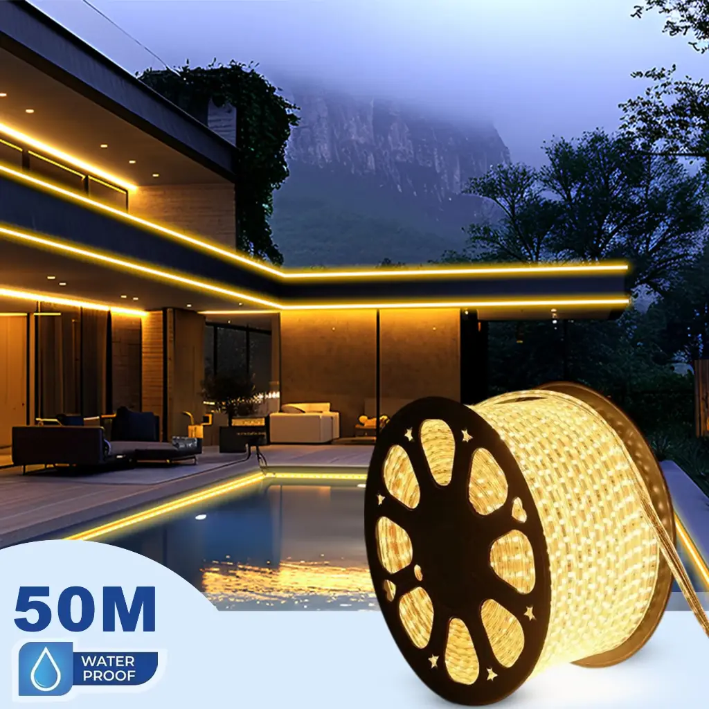 BRIGHTEX LED Strip Light 50m - IP65 Monocolour Worm White