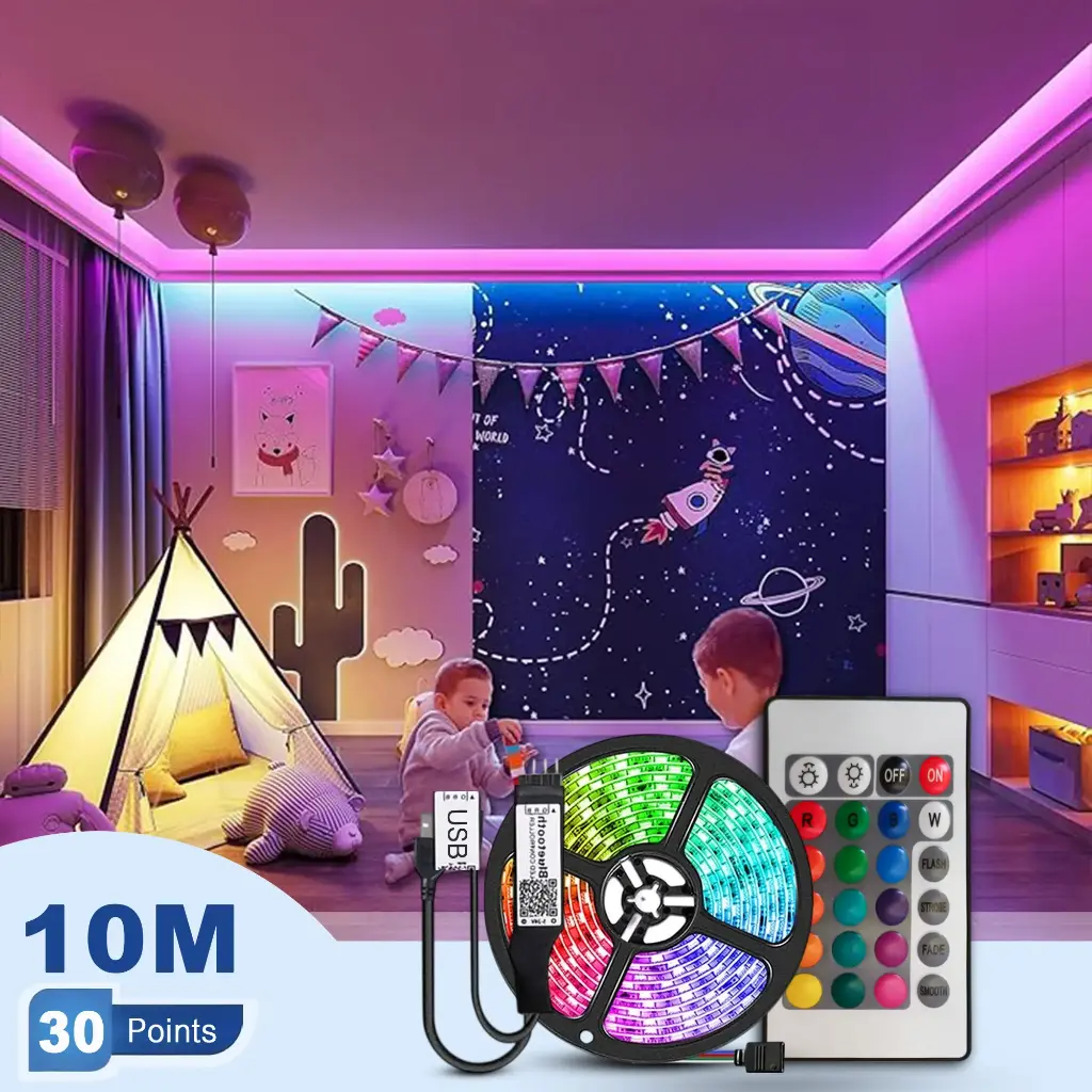 BRIGHTEX LED Strip Light 10M-IP20 Remote RGB