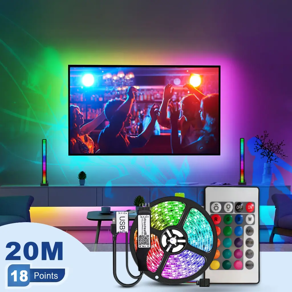 BRIGHTEX LED Strip Light 20M-IP20 Remote RGB