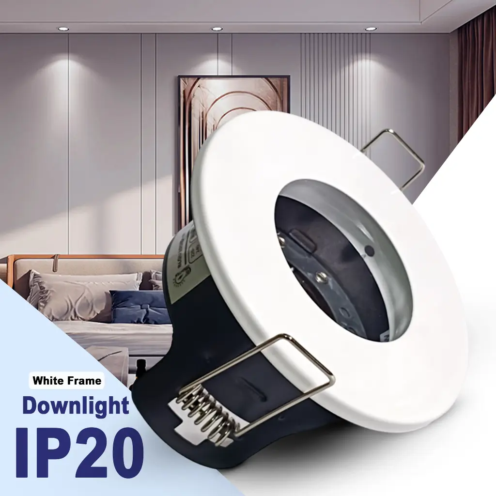 BRIGHTEX GU10 Holder downlight IP20 White frame 