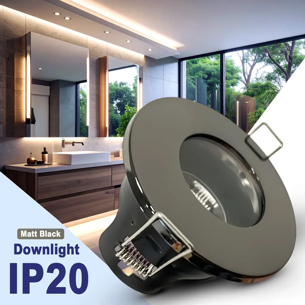 BRIGHTEX GU10 Holder downlight IP20 Matt Black 