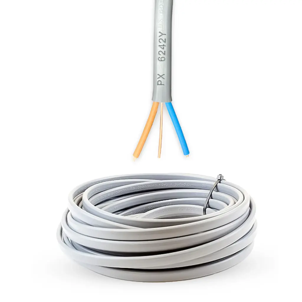 2.5mm x  2Cores+earth 6242Y Gray  25m