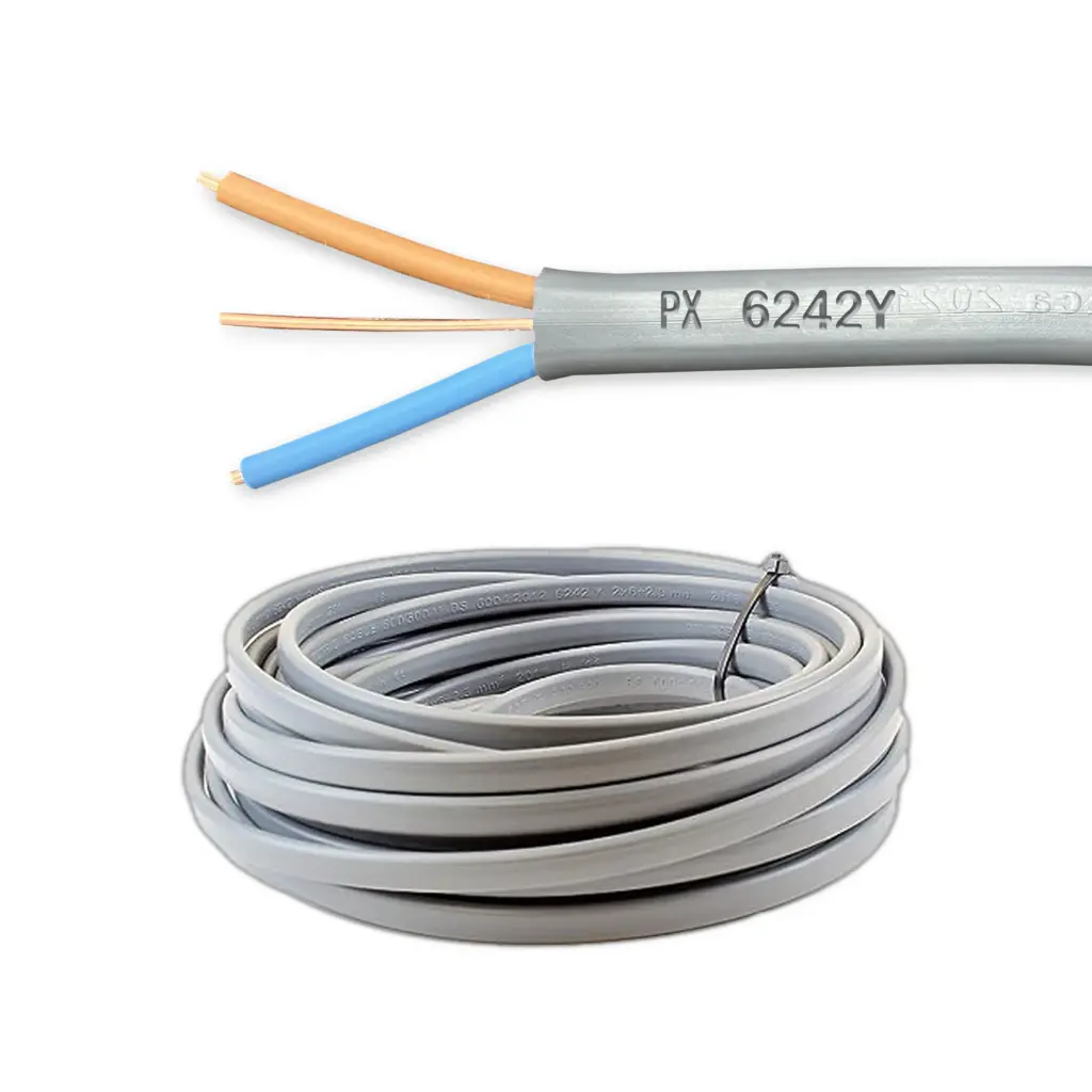 10mm x  2Cores+earth 6242Y Gray  100m