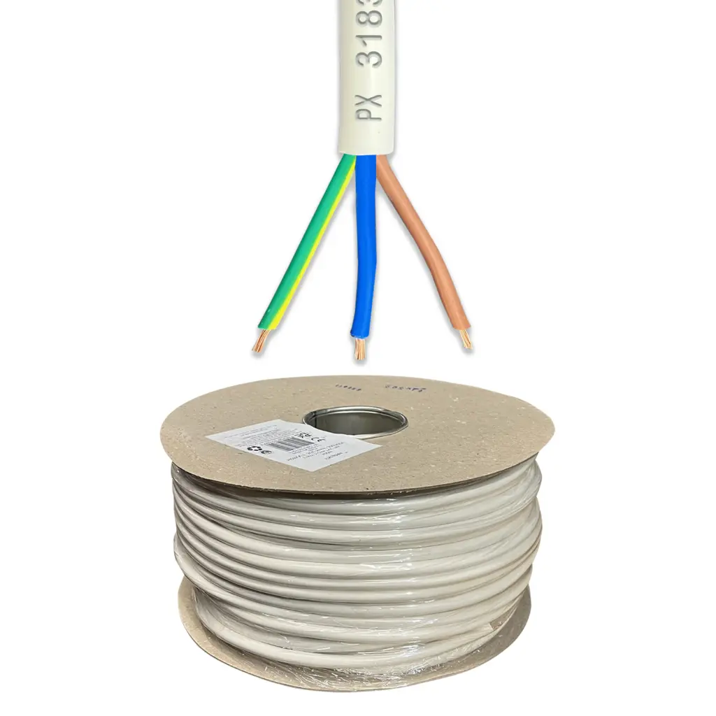 H05VV-F 3183Y PVC FLEX 3 x 2.5mm WHITE 100m