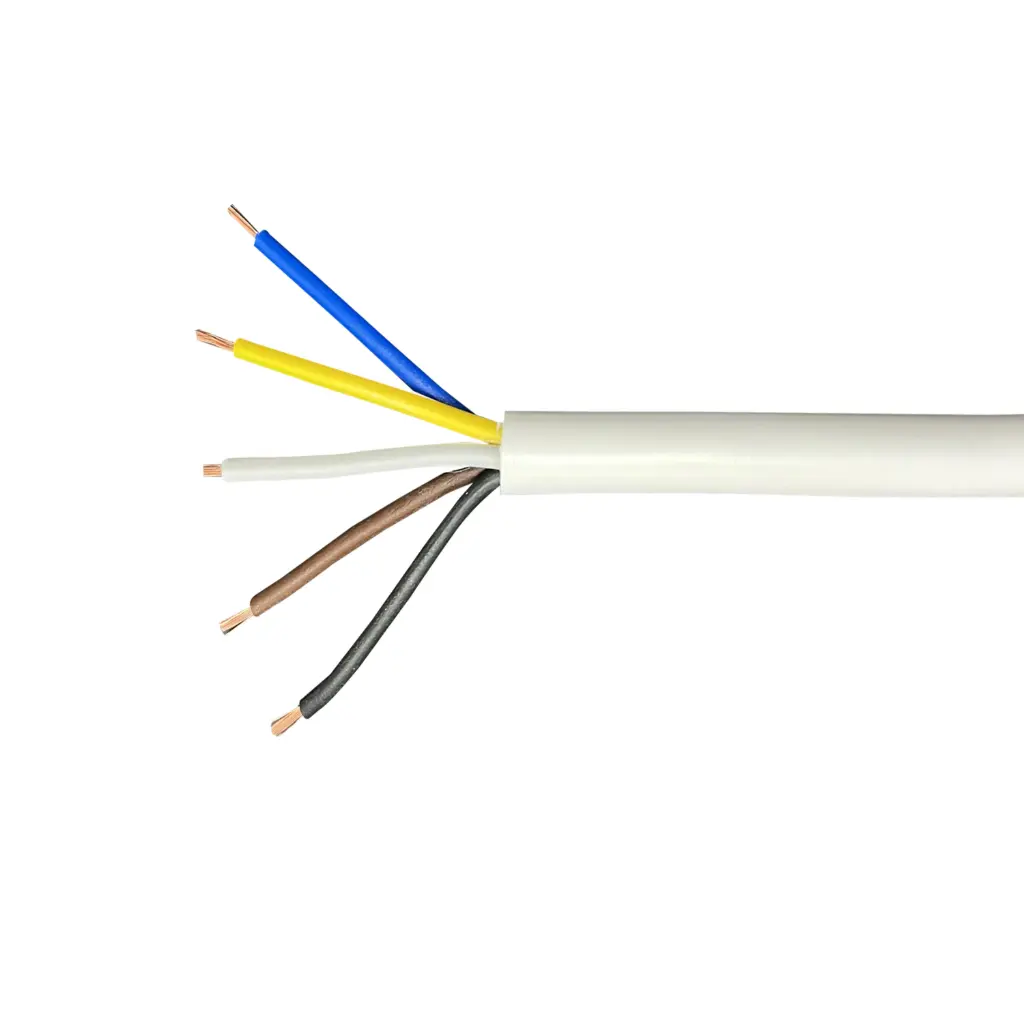 H05VV-F 3185Y PVC FLEX 5 x 0 .75mm WHITE 100m