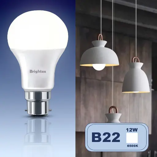 [BBA60B22650012] BRIGHTEX LED BULB  B22 12W 6500k