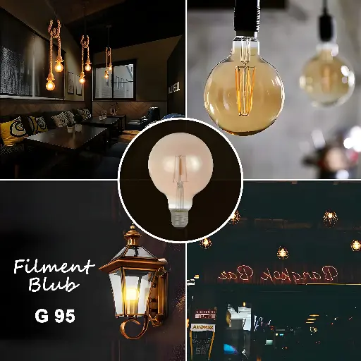 [XBBFG95E2735004] BRIGHTEX LED FILAMENT BULB G95 - E27 -2700k  