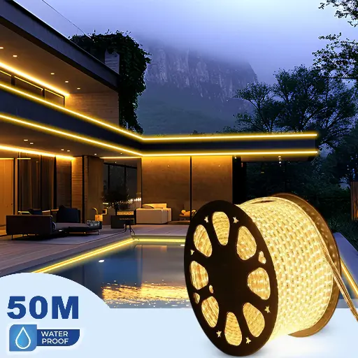 [BSL50M60L5WARM] BRIGHTEX LED Strip Light 50m - IP65 Monocolour Worm White