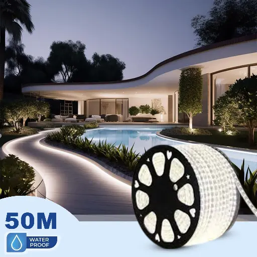 [BSL50M60L5COLD] BRIGHTEX LED Strip Light 50m - IP65 Monocolour Cool White