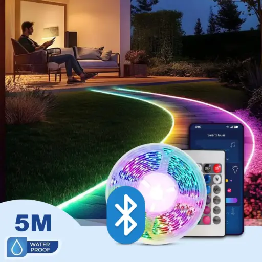 [B5MRGBRB] BRIGHTEX LED Strip Light 5M-IP20 Remote and bluetooth RGB