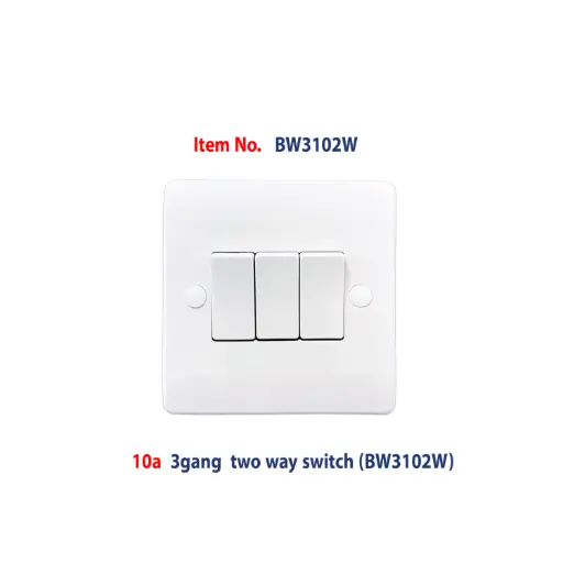 [BW3102W] Brightex,10a 3gang 2 way switch