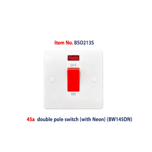[BW145DN] Brightex,45A DP switch with neon