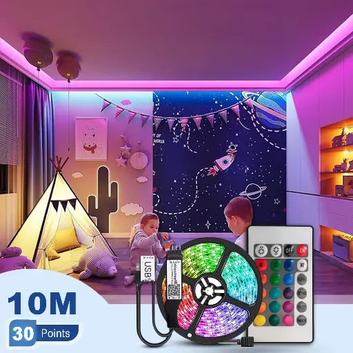 [B10MRGBR] BRIGHTEX LED Strip Light 10M-IP20 Remote RGB