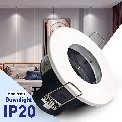 [BLGU10SID-W] BRIGHTEX GU10 Holder downlight IP20 White frame 