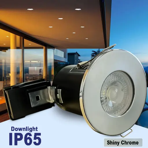 [BLGU10LOD-SC] BRIGHTEX GU10 Holder downlight IP65 Shiny chrome 