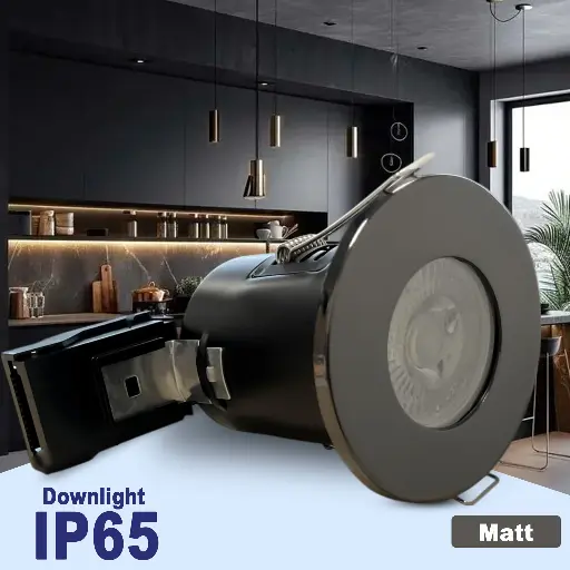 [BLGU10LOD-MB] BRIGHTEX GU10 Holder downlight IP65 Matt black