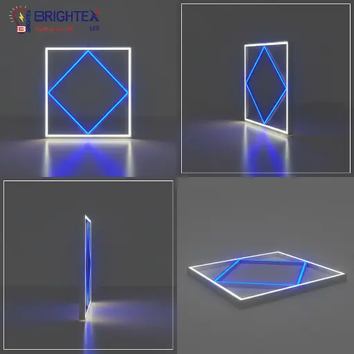 [BLPL7265001325DB] Diamond Panel Light 600x600mm  72W  6500K + Blue