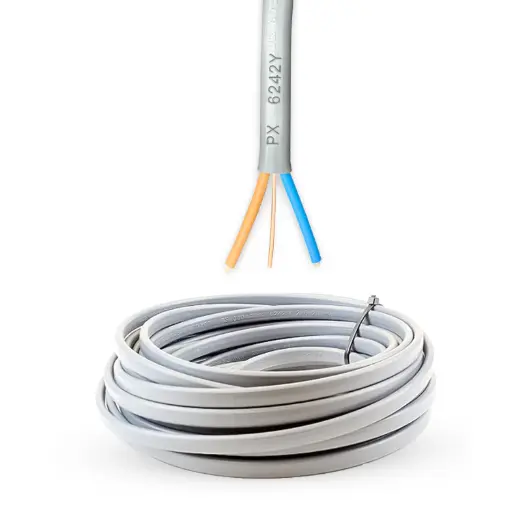 [6242Y-1.5-GRY-100] 1.5mm x  2Cores+earth 6242Y Gray  100m