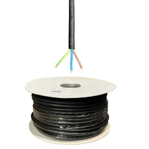 [3183TRS-1.0-BLC-100] H05RR-F 3183R RUBBER FLEX 3 x 1.0mm BLACK 100m