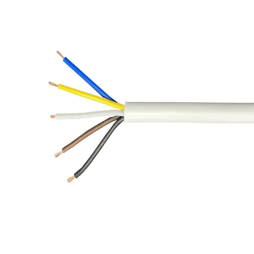 [3185Y-1.0-WHT-100] H05VV-F 3185Y PVC FLEX 5 x 1.0mm WHITE 100m
